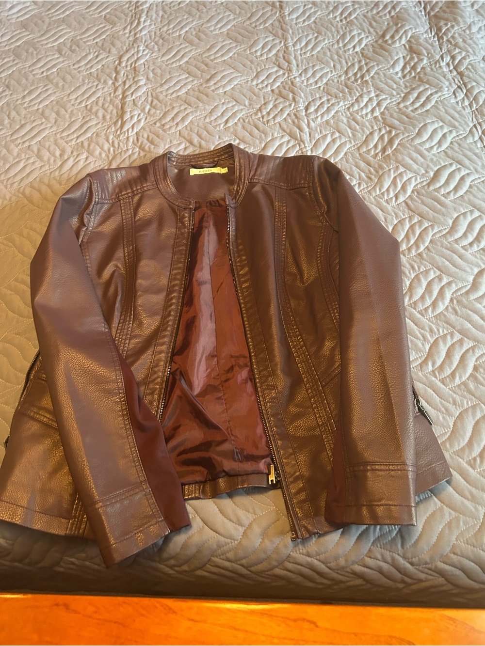 Ricki's Women's Faux Leather Jacket in Deep Wine